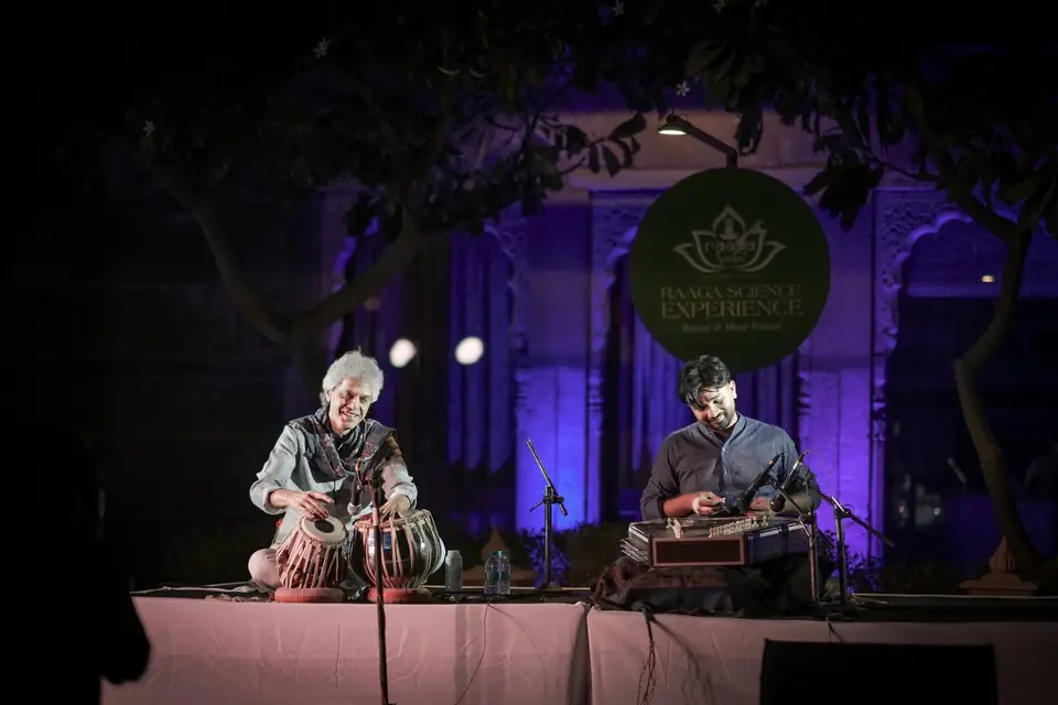 Tabla and santoor in duet on the main stage