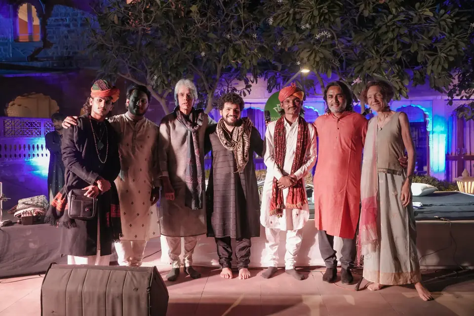 The night&rsquo;s musicians together on stage
